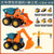 大号挖掘机惯性工程车超大号推土机玩具男孩儿童挖沙铲车沙滩玩具(推土机+挖掘机+吊塔+小工程车*6)