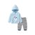 巴拉巴拉童装帅宝宝洋气套装男2018新款周岁婴儿衣服长袖两件套潮(100cm 冰蓝)