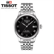 天梭(TISSOT)手表 力洛克系列机械男表T006.407.11.053.00 新款80机芯动力存储(黑色 钢带)
