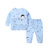婴儿夏装分体套装夏季薄款宝宝长袖空调房衣服3-6个月新生儿睡衣(TZ679蓝色 110cm)