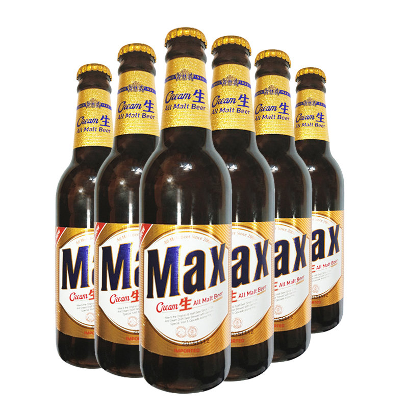 1919 酒类直供 麦思 max 啤酒 330ml瓶 韩国 进口(6瓶装)