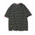 X17短袖T恤男2022夏季新款日系男士宽松大码条纹短袖男青年圆领休闲T恤XCF0003(黑色 M)