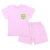 沐童 竹浆纤维 夏季儿童居家服儿童套装 2件套 短袖T恤+短裤(粉色 73cm(6-12个月))