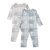 Petitkami2021秋冬婴童海洋彩拔信封领长袖长裤套装(110 蓝色套装)