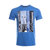 阿玛尼男式印花T恤 Armani Jeans/AJ系列 男士纯棉圆领短袖T恤90379(蓝色 XXXL)