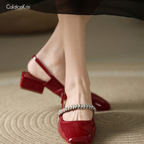 CaldiceKris （中国CK）前包后空凉鞋CK-X001(红色 39)