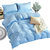 光年之外 精致床品套件 单独被套 床单 四件套单人三件套床上用品(淡蓝)