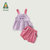 Amila阿米拉童装儿童套装夏季薄款啊咪啦女小童背心两件套洋气宝宝短裤(90cm 紫)