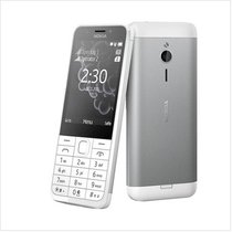 新品Nokia/诺基亚 230 DS 直板 双卡双待 老人手机 大屏 备用机功能机(银白色 官方标配)
