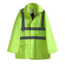 谋福 交通环卫工作安全反光雨衣雨裤 可脱卸帽 户外骑行荧光黄 反光雨衣(反光雨衣裤一套 175/88B(大号)
