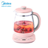 美的(Midea)养生壶1.5L电水壶多功能煮茶壶智能花茶壶电茶壶煮水壶烧水壶电热水壶玻璃水壶MK-YS15M210(粉色)