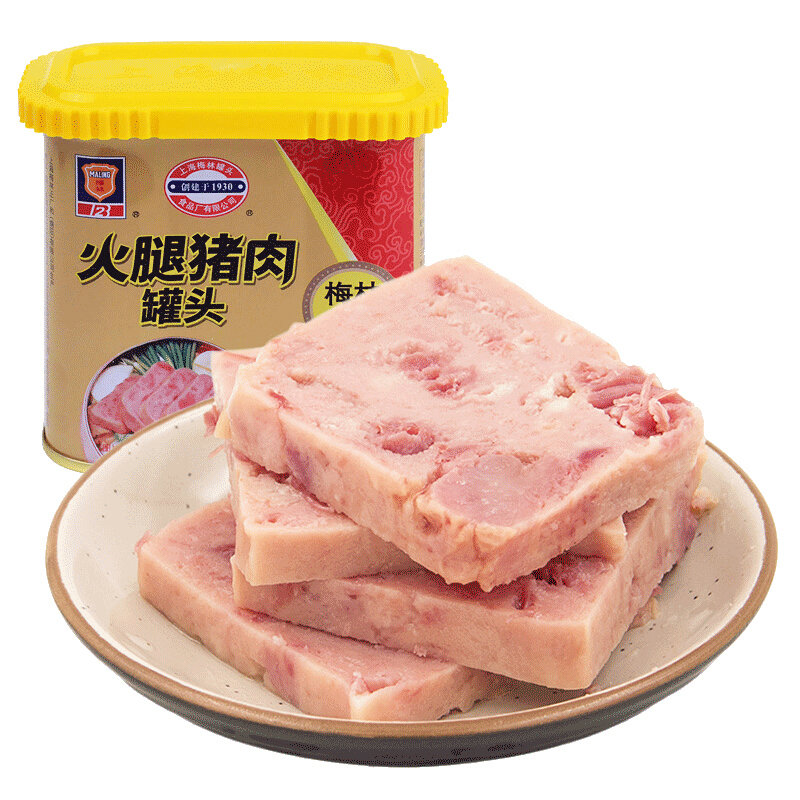 梅林金罐火腿午餐肉罐头340g优质金华猪肉火锅泡面搭档中华老字号