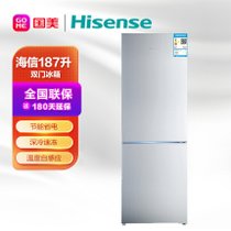 海信(Hisense) 187升 两门 冰箱 实用两门小巧不占地 BCD-187F/Q 流光银