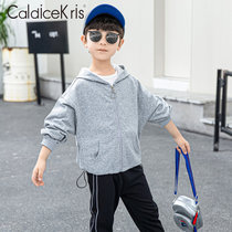 CaldiceKris（中国CK）男童灰色连帽外套CK-TF7135
