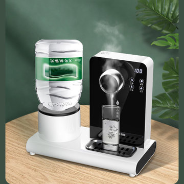 奥克斯aux速热饮水机家用公司台式桌面即热式智能温热yr21la黑色温热