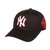 MLB ny黑色侧边红丝边标魔术帽32CP85-50R均码黑 百搭