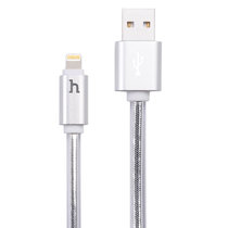 浩酷HOCO 智能品牌原装苹果6数据线充电适用iPhone5/5s/6s/7 plus/ipad(银色)