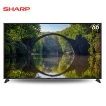 夏普（SHARP）4T-C86E7CA 86英寸 4K超高清HDR智能BT蓝牙网络液晶大屏平板电视 2GB+32G(黑色)