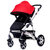 【*】MoonStater 欧式儿童婴儿宝宝手推车高景观铝合金充气 相对透气设计(红色)