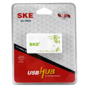 SKE SK-HB03 USB2.0高速4口集线器HUB（绿白色）