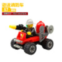 兼容乐高积木儿童拼装玩具消防车模型男孩拼插消防总局男童塑料JMQ-065