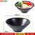 面碗面馆专用商用日式麻辣烫碗大碗汤碗拉面碗黑色塑料餐具密胺碗(8英寸锥形碗LJB008)