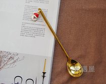乐遇屋 不锈钢创意咖啡勺 可爱圣诞挂坠勺子甜品勺搅拌勺(圣诞老人挂坠款 默认版本)