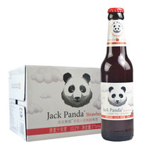 杰克熊猫果味啤酒比利时风味精酿小麦白啤酒275ml*24瓶装整箱(草莓味)
