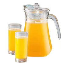玻璃凉水壶大容量泡水茶壶家用晾白开水水瓶(1壶2杯套装 默认)