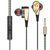 双喇叭双动圈入耳式有线耳机适用于苹果安卓调音带麦线控有线耳机(金色单喇叭送耳帽)
