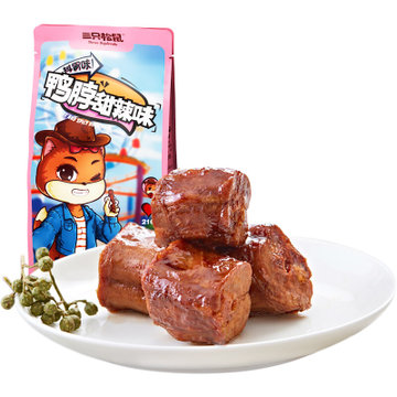 三只松鼠鸭脖甜辣味154g 国美超市甄选