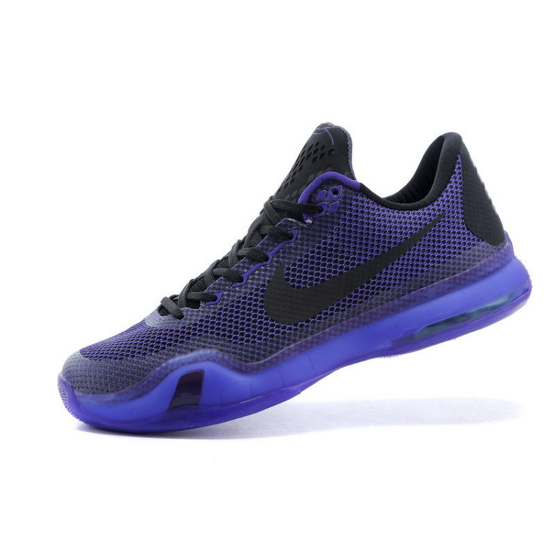 篮球鞋耐克nike科比10代篮球鞋kobezk10全明星气垫男士低帮战靴湖人紫