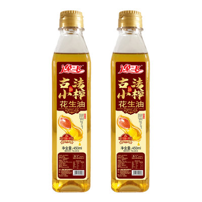 【2瓶装】【逸飞】古法小榨花生油450mL*2瓶纯正花生油植物油食用油