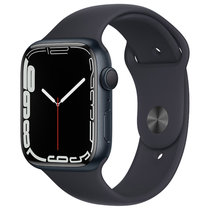 Apple Watch Series 7 智能手表GPS款41 毫米午夜色铝金属表壳午夜色运动型表带MKMX3CH/A