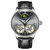 宾格（BINGER）手表男士机械表镂空个性全自动机械表防水时尚腕表(本色黑面皮带)