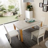 简约北欧风餐桌1.35M石材台面餐厅餐桌餐椅组合家具(单位：套）(钢琴漆色)