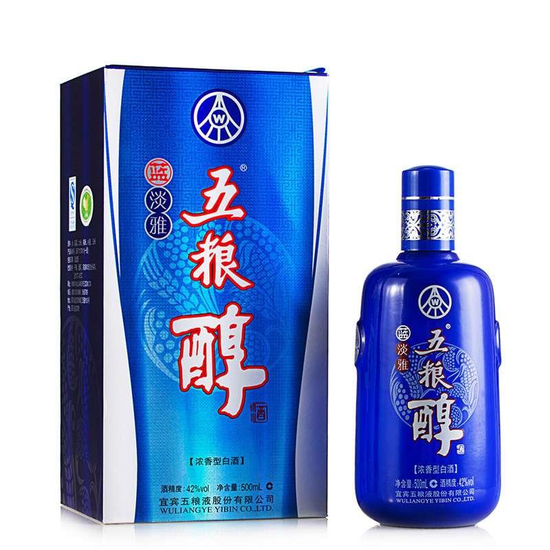 白酒五粮醇蓝淡雅42度 浓香型白酒返回商品页 >