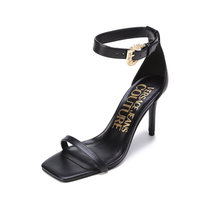 Versace Jeans Couture范思哲 女士一字带高跟鞋凉鞋 72VA3S71 ZS002(899 黑色 36)