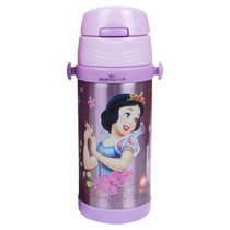 迪士尼（DISNEY）公主1652不锈钢儿童吸管壶（350ml）（紫色）