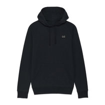 Emporio Armani男士黑蓝色棉质连帽长袖经典LOGO款套头衫卫衣-1578XL码藏蓝色 时尚百搭