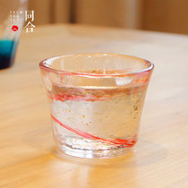 【日本进口玻璃杯纯金箔品茗杯 玻璃茶杯 功夫茶具 石塚硝子玻璃杯耐热款