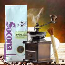 Socona红牌蓝山咖啡豆454g进口现磨咖啡粉 送复古磨豆机毛刷