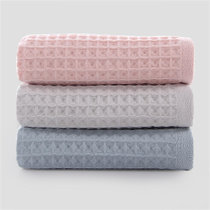 图强蜂窝毛巾m6380-灰色+绿色+粉色 轻薄便携柔软吸水