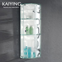 凯鹰欧式钢化玻璃置物柜储物收纳柜卫浴镜柜浴室边柜(多色可选)GC100(超炫白（右开门）)