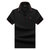 传奇保罗2021新款男士 夏季色织刺绣 短袖POLO衫翻领时尚商务短袖（M-3XL）ZMN826(黑色 XXL)