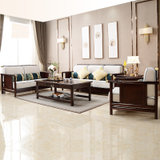 银卧新中式实木沙发 现代中式沙发组合 简约别墅古典禅意沙发客厅家具(沙发 单人位)