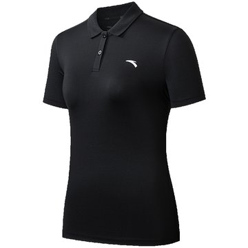 运动polo衫女装2022短袖 ac1601xxl黑色 商务休闲t恤【图片 价格 品牌