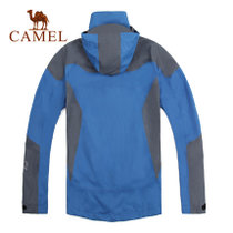 CAMEL骆驼户外秋冬新品冲锋衣男款含抓绒内胆两件套冲锋衣2F01203(深红)