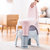 茶花凳子加厚塑料塑胶小板凳家用凳浴室家用儿童小椅子靠背椅可爱(蓝色3个（实发3个★ 买2送1 ★）)