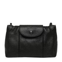 Longchamp女士羊皮斜挎包1061757-001黑色 时尚百搭